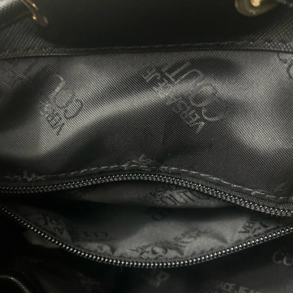 Versace Jeans Collection Black and Gold Baroque Backpack NWOT
